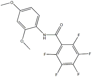 N-(2,4-dimethoxyphenyl)-2,3,4,5,6-pentafluorobenzamide Struktur