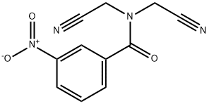 N,N-bis(cyanomethyl)-3-nitrobenzamide Struktur