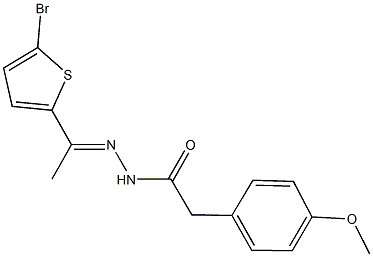 N'-[1-(5-bromo-2-thienyl)ethylidene]-2-(4-methoxyphenyl)acetohydrazide Struktur