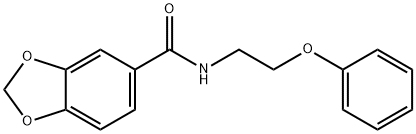 N-(2-phenoxyethyl)-1,3-benzodioxole-5-carboxamide Struktur