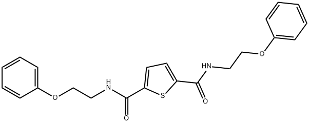 N~2~,N~5~-bis(2-phenoxyethyl)-2,5-thiophenedicarboxamide Struktur