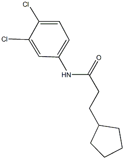 3-cyclopentyl-N-(3,4-dichlorophenyl)propanamide Struktur