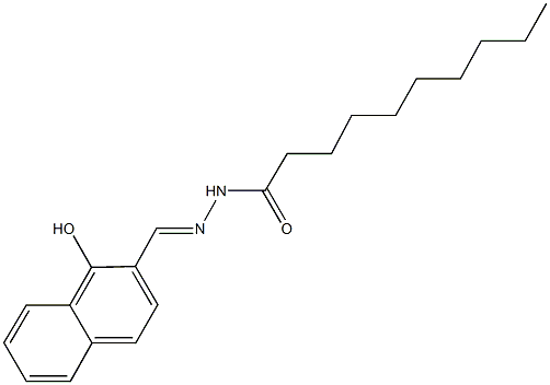 N'-[(1-hydroxy-2-naphthyl)methylene]decanohydrazide Struktur