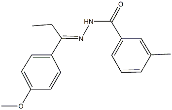 N'-[1-(4-methoxyphenyl)propylidene]-3-methylbenzohydrazide Struktur