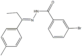 3-bromo-N'-[1-(4-methylphenyl)propylidene]benzohydrazide Struktur