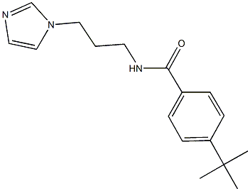 4-tert-butyl-N-[3-(1H-imidazol-1-yl)propyl]benzamide Struktur