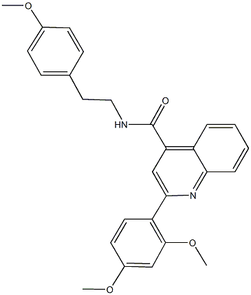 2-(2,4-dimethoxyphenyl)-N-[2-(4-methoxyphenyl)ethyl]-4-quinolinecarboxamide Struktur