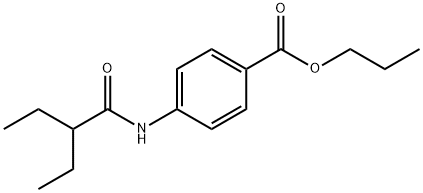 propyl 4-[(2-ethylbutanoyl)amino]benzoate Struktur