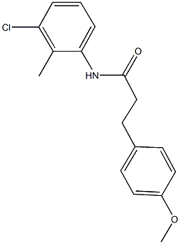 N-(3-chloro-2-methylphenyl)-3-(4-methoxyphenyl)propanamide Struktur