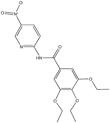 3,4,5-triethoxy-N-{5-nitro-2-pyridinyl}benzamide Struktur