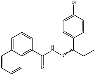 N'-[1-(4-hydroxyphenyl)propylidene]-1-naphthohydrazide Struktur