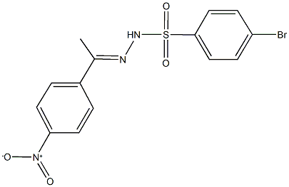 4-bromo-N'-(1-{4-nitrophenyl}ethylidene)benzenesulfonohydrazide Struktur