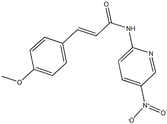 N-{5-nitro-2-pyridinyl}-3-(4-methoxyphenyl)acrylamide Struktur