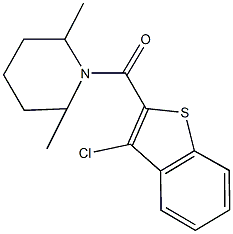 1-[(3-chloro-1-benzothien-2-yl)carbonyl]-2,6-dimethylpiperidine Struktur