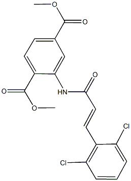 dimethyl 2-{[3-(2,6-dichlorophenyl)acryloyl]amino}terephthalate Struktur