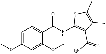 2-[(2,4-dimethoxybenzoyl)amino]-4,5-dimethyl-3-thiophenecarboxamide Struktur