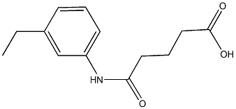 5-(3-ethylanilino)-5-oxopentanoic acid Struktur