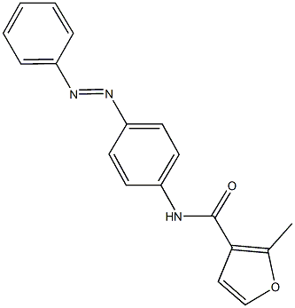 2-methyl-N-[4-(phenyldiazenyl)phenyl]-3-furamide Struktur