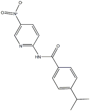 N-{5-nitro-2-pyridinyl}-4-isopropylbenzamide Struktur