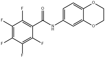 N-(2,3-dihydro-1,4-benzodioxin-6-yl)-2,3,4,5,6-pentafluorobenzamide Struktur