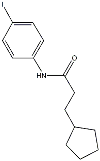 3-cyclopentyl-N-(4-iodophenyl)propanamide Struktur