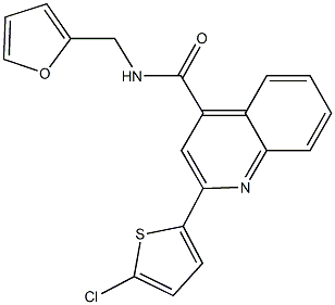 2-(5-chloro-2-thienyl)-N-(2-furylmethyl)-4-quinolinecarboxamide Struktur