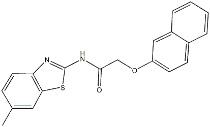 N-(6-methyl-1,3-benzothiazol-2-yl)-2-(2-naphthyloxy)acetamide Struktur