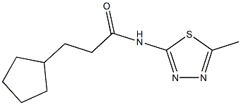 3-cyclopentyl-N-(5-methyl-1,3,4-thiadiazol-2-yl)propanamide Struktur