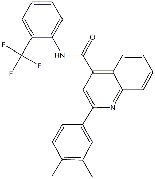 2-(3,4-dimethylphenyl)-N-[2-(trifluoromethyl)phenyl]-4-quinolinecarboxamide Struktur