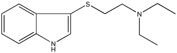 N,N-diethyl-N-[2-(1H-indol-3-ylsulfanyl)ethyl]amine Struktur