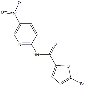 5-bromo-N-{5-nitro-2-pyridinyl}-2-furamide Struktur