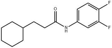 3-cyclohexyl-N-(3,4-difluorophenyl)propanamide Struktur