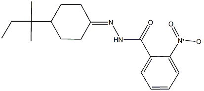 2-nitro-N'-(4-tert-pentylcyclohexylidene)benzohydrazide Struktur