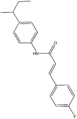 N-(4-sec-butylphenyl)-3-(4-fluorophenyl)acrylamide Struktur