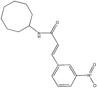 N-cyclooctyl-3-{3-nitrophenyl}acrylamide Struktur