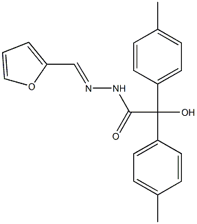 N'-(2-furylmethylene)-2-hydroxy-2,2-bis(4-methylphenyl)acetohydrazide Struktur