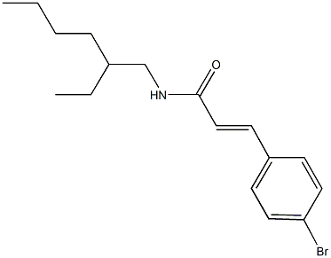 3-(4-bromophenyl)-N-(2-ethylhexyl)acrylamide Struktur