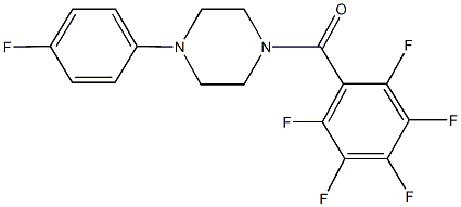 1-(4-fluorophenyl)-4-(2,3,4,5,6-pentafluorobenzoyl)piperazine Struktur