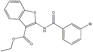 ethyl 2-[(3-bromobenzoyl)amino]-1-benzothiophene-3-carboxylate Struktur