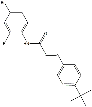 N-(4-bromo-2-fluorophenyl)-3-(4-tert-butylphenyl)acrylamide Struktur