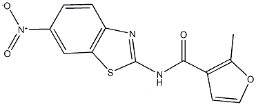 N-{6-nitro-1,3-benzothiazol-2-yl}-2-methyl-3-furamide Struktur