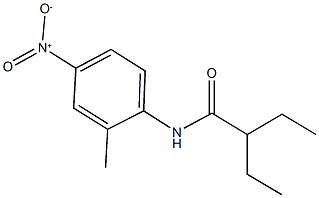 2-ethyl-N-{4-nitro-2-methylphenyl}butanamide Struktur