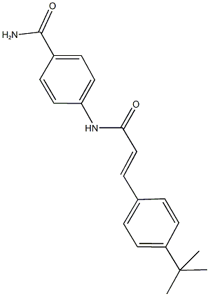 4-{[3-(4-tert-butylphenyl)acryloyl]amino}benzamide Struktur