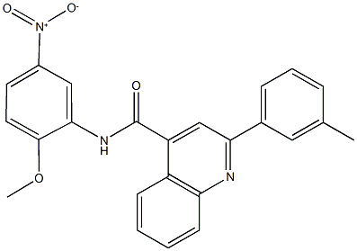 N-{5-nitro-2-methoxyphenyl}-2-(3-methylphenyl)-4-quinolinecarboxamide Struktur