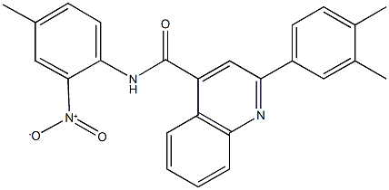 2-(3,4-dimethylphenyl)-N-{2-nitro-4-methylphenyl}-4-quinolinecarboxamide Struktur