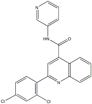 2-(2,4-dichlorophenyl)-N-(3-pyridinyl)-4-quinolinecarboxamide Struktur