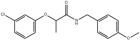 2-(3-chlorophenoxy)-N-(4-methoxybenzyl)propanamide Struktur