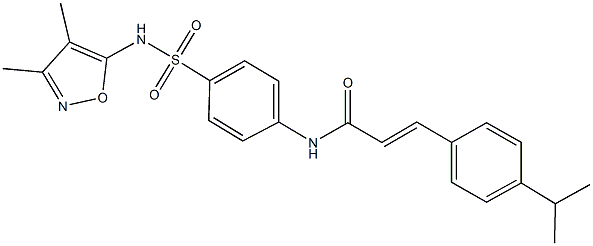 N-(4-{[(3,4-dimethyl-5-isoxazolyl)amino]sulfonyl}phenyl)-3-(4-isopropylphenyl)acrylamide Struktur