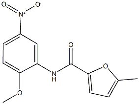 N-{5-nitro-2-methoxyphenyl}-5-methyl-2-furamide Struktur