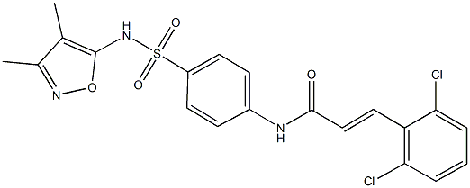 3-(2,6-dichlorophenyl)-N-(4-{[(3,4-dimethyl-5-isoxazolyl)amino]sulfonyl}phenyl)acrylamide Struktur